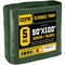 Core Tarps Tarp, 100 ft L x 0.5 mm H x 50 ft W, 5 Mil, Green/Black, Polyethylene CT-503-50X100 - alternate 1